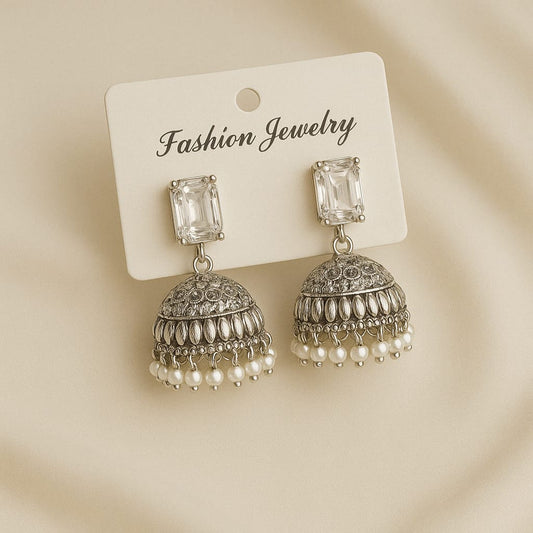 Crystal Pearl Jhumkay
