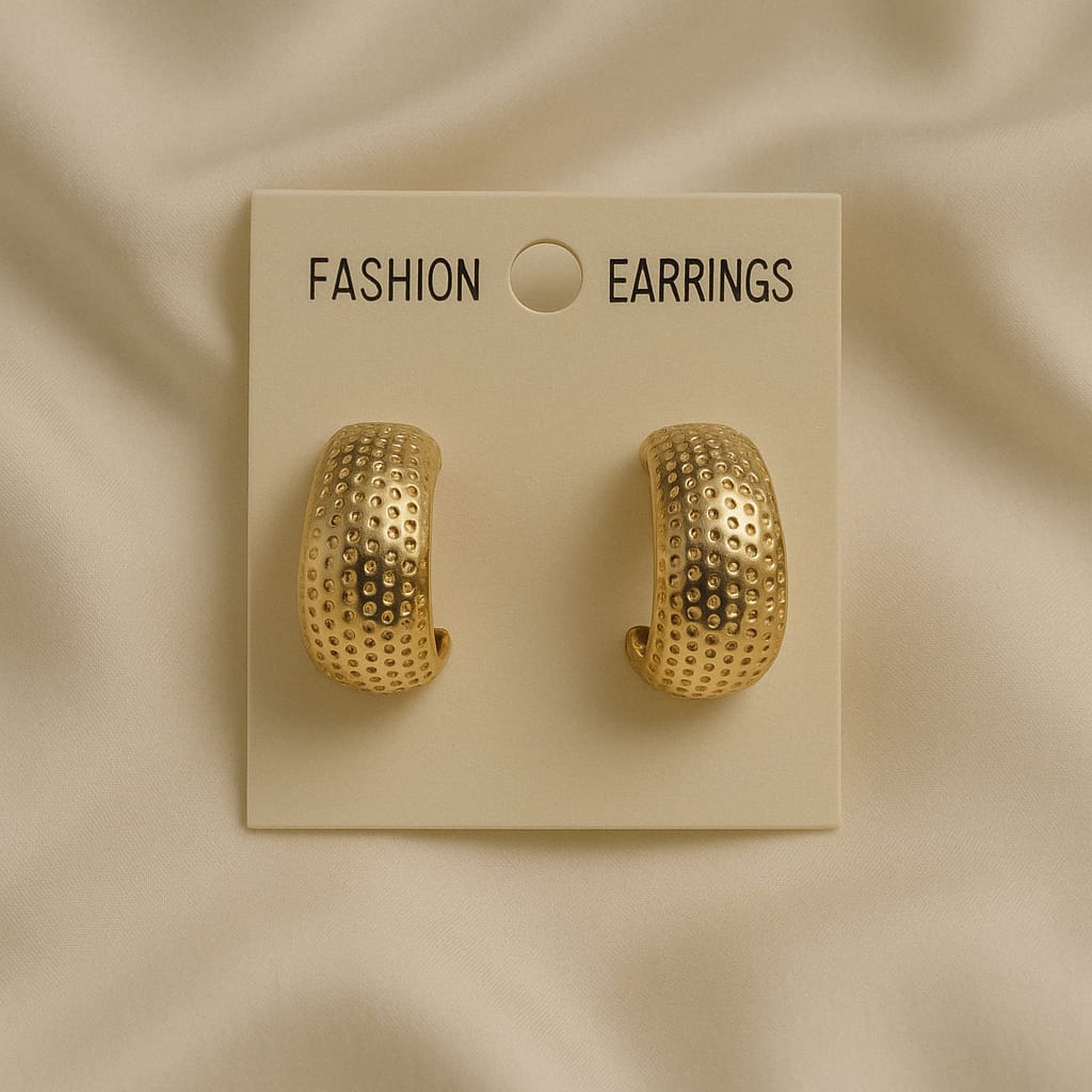 Textured Gold Chunky Hoops