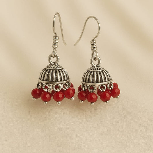 Antique Red Bead Jhumkay